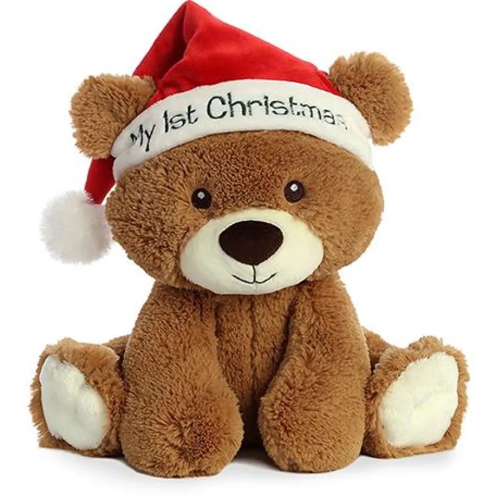 Aurora My 1st Christmas Bear 10" Hot