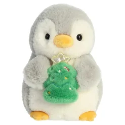 Aurora PomPom Penguin with Christmas Tree 8" New