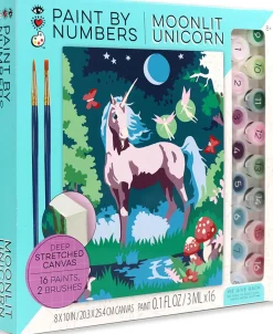 Bright Stripes, LLC Bright Stripes iHeartArt Paint by Numbers: Moonlit Unicorn Discount