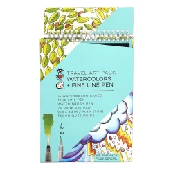 Bright Stripes, LLC Bright Stripes Travel Art Pack Watercolors & Fine Line Pen Discount
