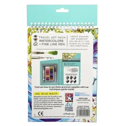 Bright Stripes, LLC Bright Stripes Travel Art Pack Watercolors & Fine Line Pen Discount