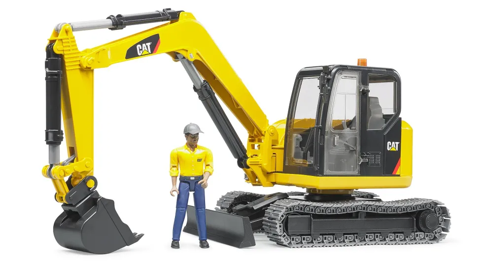 Bruder ® CAT® Mini Excavator with Worker Fashion