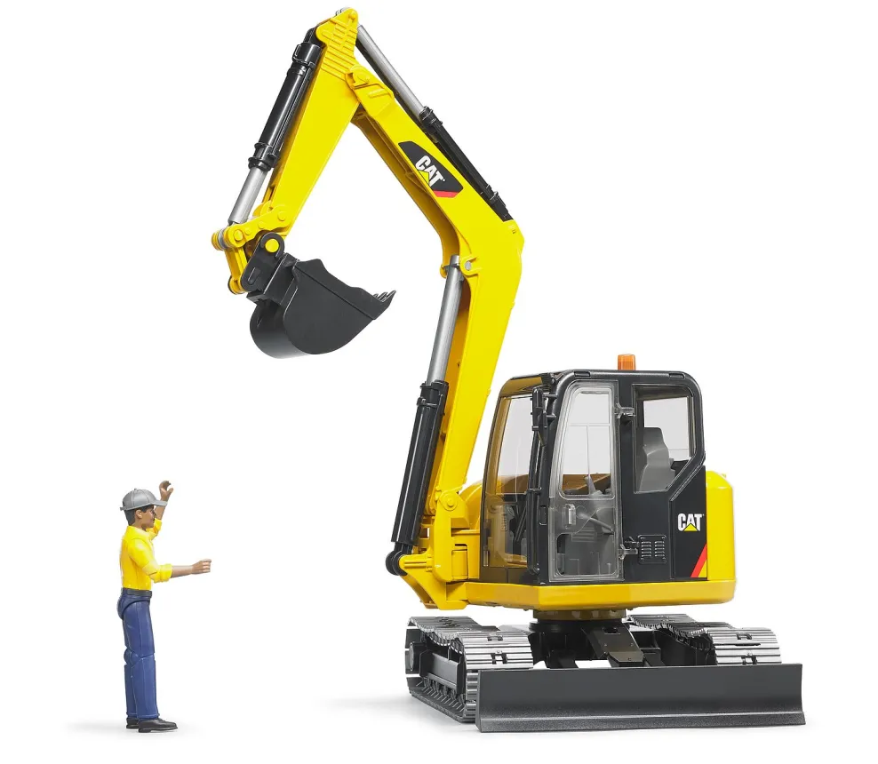 Bruder ® CAT® Mini Excavator with Worker Fashion