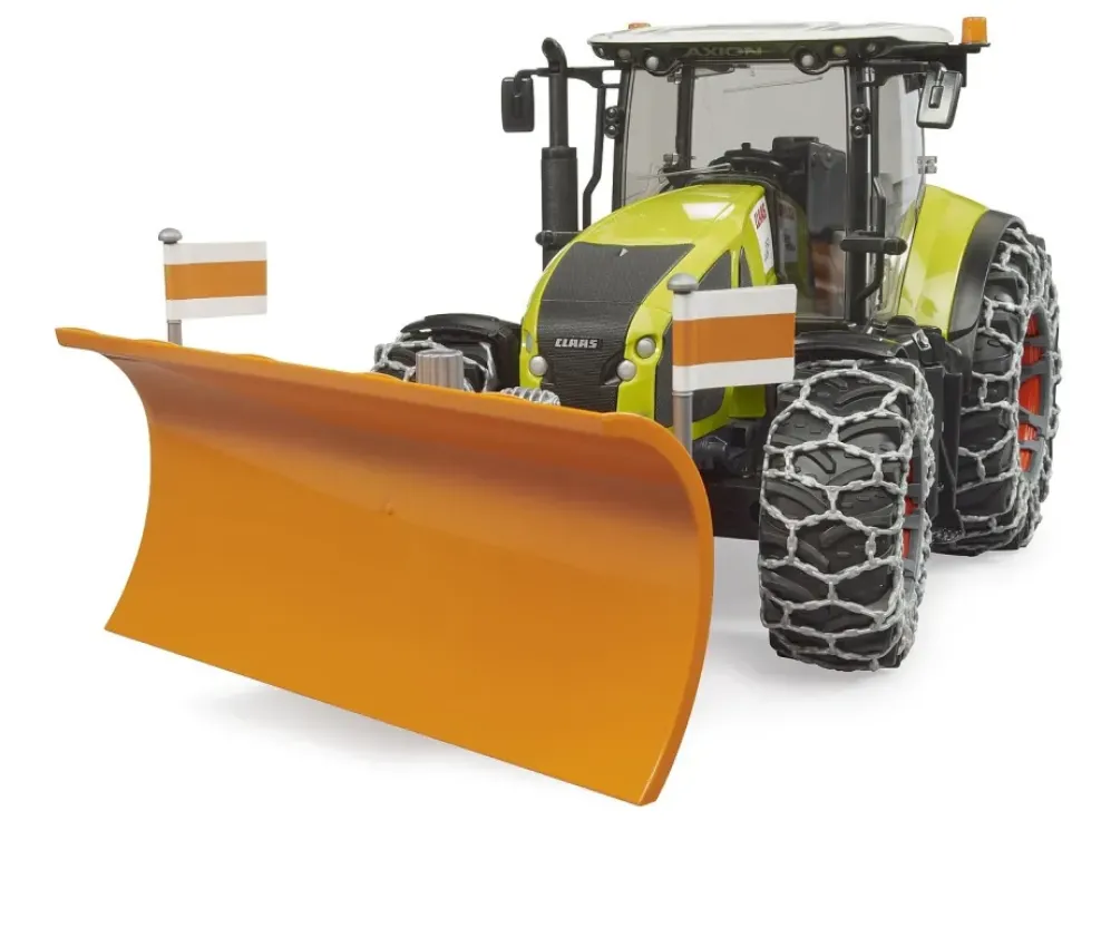 Bruder ® Claas Axion 950 with Snow Chains and Plough Blade New