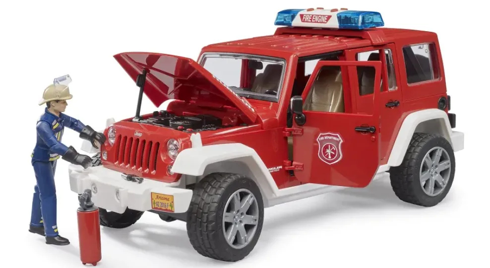 Bruder ® Jeep Wrangler Unlimited Rubicon Fire Department Hot