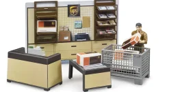 Bruder ® UPS Parcel Shop with Figure New