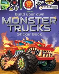 Usborne Books Build Your Own Monster Trucks Sticker Book Discount