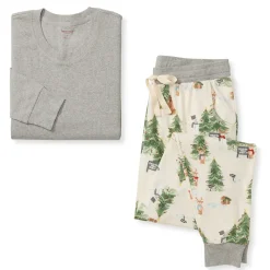 Burt's Bees Baby Burt's Bees Organic Adult Pajamas Christmas Tree Farm Discount