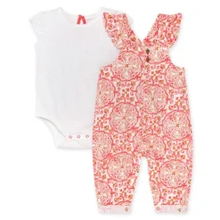 Burt's Bees Baby Burt's Bees Organic Baby Boho Tiles Jumpsuit & Bodysuit Set New
