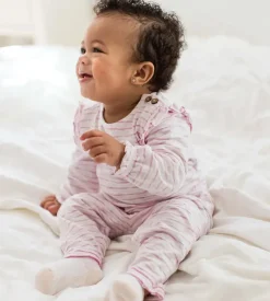 Burt's Bees Baby Burt's Bees Organic Baby Bodysuit Set Pink Slub Stripe Hot