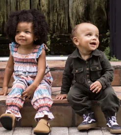 Burt's Bees Baby Burt's Bees Organic Baby Button Down Jumpsuit - Shadow Fashion