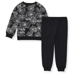 Burt's Bees Baby Burt's Bees Organic Baby Boy Spiderwebs Shirt and Pant Set Discount