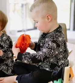 Burt's Bees Baby Burt's Bees Organic Baby Boy Spiderwebs Shirt and Pant Set Discount