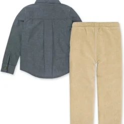 Burt's Bees Baby Burt's Bees Organic Baby Chambray Button Down Shirt & Raised Rib Pant Set Best