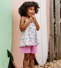 Burt's Bees Baby Burt's Bees Organic Baby Colorful Sea Turtles Top & Muslin Short Set Outlet