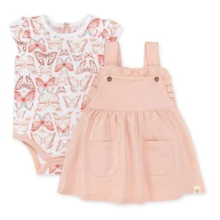 Burt's Bees Baby Burt's Bees Organic Baby French Terry Dress & Coastal Butterflies Bodysuit Set Discount