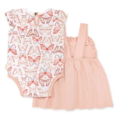 Burt's Bees Baby Burt's Bees Organic Baby French Terry Dress & Coastal Butterflies Bodysuit Set Discount