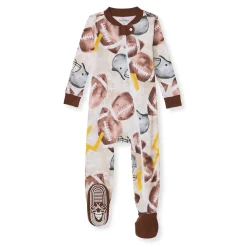 Burt's Bees Baby Burt's Bees Organic Baby One-Piece Footless Sleep & Play Football Season Outlet