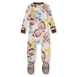 Burt's Bees Baby Burt's Bees Organic Baby One-Piece Footless Sleep & Play Football Season Outlet