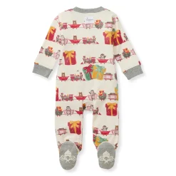 Burt's Bees Baby Burt's Bees Organic Baby One-Piece Sleep & Play Holiday Toy Train Hot