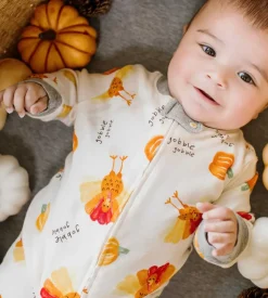 Burt's Bees Baby Burt's Bees Organic Baby One-Piece Footless Sleep & Play Turkey Gobble Outlet