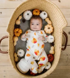 Burt's Bees Baby Burt's Bees Organic Baby One-Piece Footless Sleep & Play Turkey Gobble Outlet