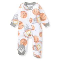 Burt's Bees Baby Burt's Bees Organic Baby One-Piece Sleep & Play Basketball Fashion