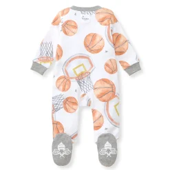 Burt's Bees Baby Burt's Bees Organic Baby One-Piece Sleep & Play Basketball Fashion