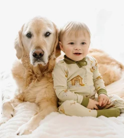 Burt's Bees Baby Burt's Bees Organic Baby One-Piece Sleep & Play Dog House Outlet