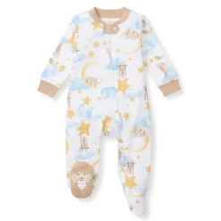 Burt's Bees Baby Burt's Bees Organic Baby One-Piece Sleep & Play Stardust Bunnies Blue Clearance