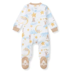 Burt's Bees Baby Burt's Bees Organic Baby One-Piece Sleep & Play Stardust Bunnies Blue Clearance