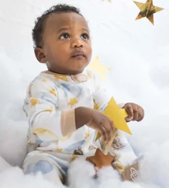 Burt's Bees Baby Burt's Bees Organic Baby One-Piece Sleep & Play Stardust Bunnies Blue Clearance