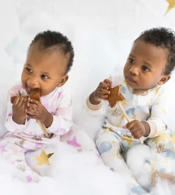 Burt's Bees Baby Burt's Bees Organic Baby One-Piece Sleep & Play Stardust Bunnies Blue Clearance