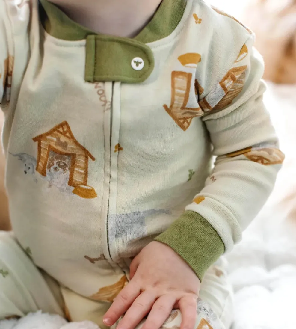Burt's Bees Baby Burt's Bees Organic Baby One-Piece Sleeper Dog House Hot