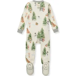 Burt's Bees Baby Burt's Bees Organic Baby One-Piece Sleeper Christmas Tree Farm Clearance
