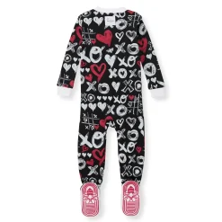 Burt's Bees Baby Burt's Bees Organic Baby One-Piece Sleeper XO Doodles Hot