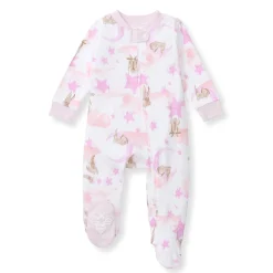 Burt's Bees Baby Burt's Bees Organic Baby One-Piece Sleep & Play Stardust Bunnies Pink Outlet