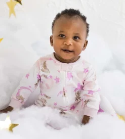 Burt's Bees Baby Burt's Bees Organic Baby One-Piece Sleep & Play Stardust Bunnies Pink Outlet