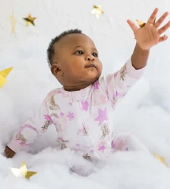 Burt's Bees Baby Burt's Bees Organic Baby One-Piece Sleep & Play Stardust Bunnies Pink Outlet