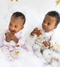 Burt's Bees Baby Burt's Bees Organic Baby One-Piece Sleep & Play Stardust Bunnies Pink Outlet