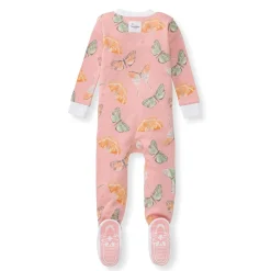 Burt's Bees Baby Burt's Bees Organic Baby One-Piece Sleeper Desert Moths Fashion