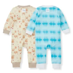 Burt's Bees Baby Burt's Bees Organic Baby One-Piece Footless Sleep & Play 2 Pack: Sandy Castles & Printed Tie Dye Discount