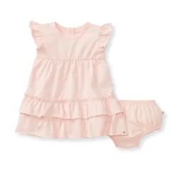 Burt's Bees Baby Burt's Bees Organic Baby Ruffle Pink Dress Discount