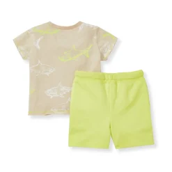 Burt's Bees Baby Burt's Bees Organic Great White Shark Tee & Short Set Fashion