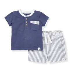 Burt's Bees Baby Burt's Bees Organic Henley Tee & Seersucker Short Set Online