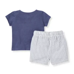 Burt's Bees Baby Burt's Bees Organic Henley Tee & Seersucker Short Set Online