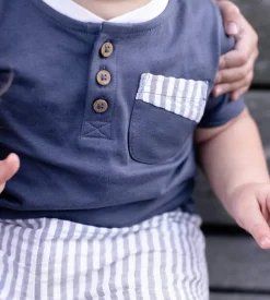 Burt's Bees Baby Burt's Bees Organic Henley Tee & Seersucker Short Set Online