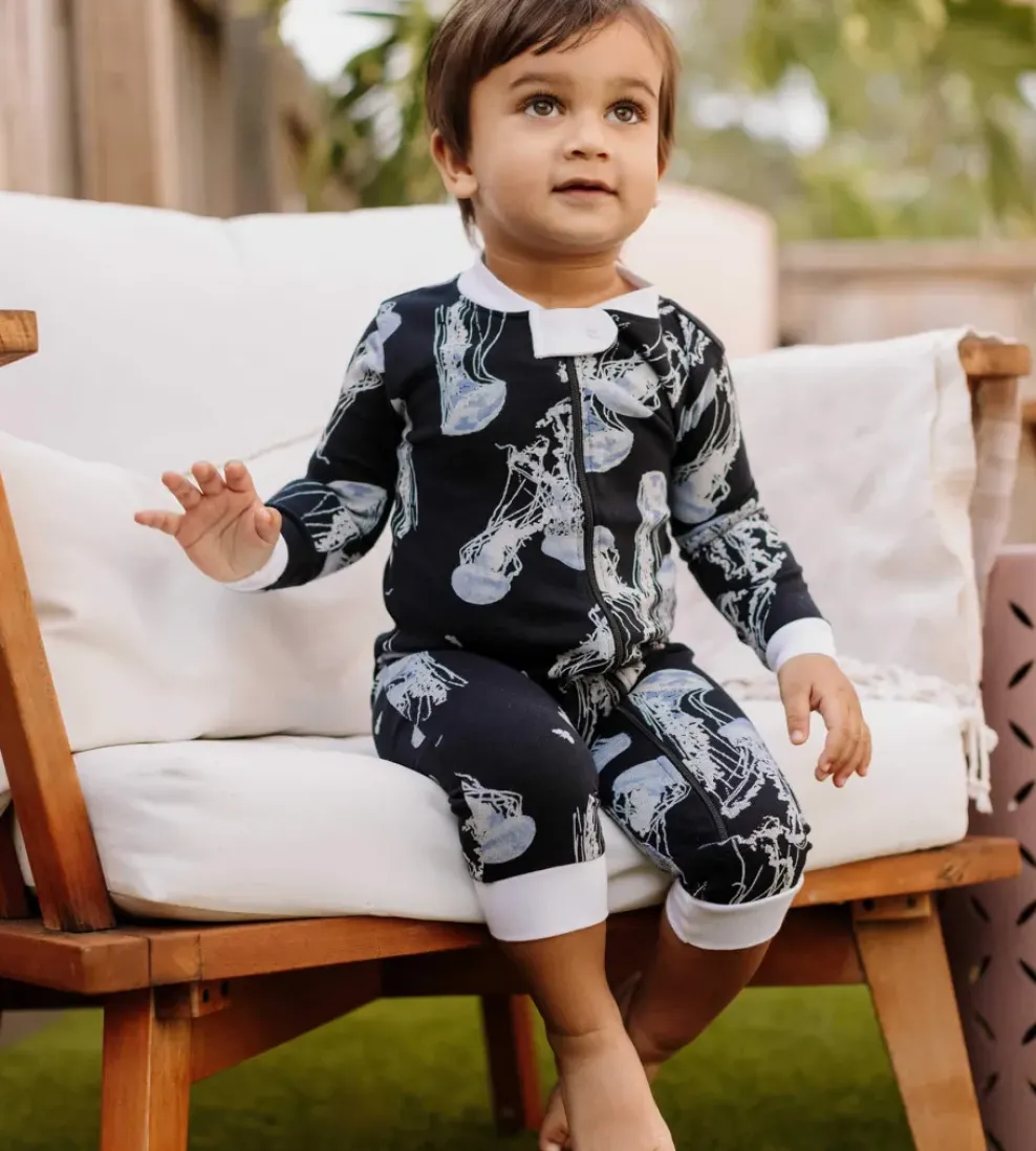 Burt's Bees Baby Burt's Bees Organic One-Piece Snug Fit Sleeper 2-Pack: I'm Jelly & Printed Tie Dye Hot