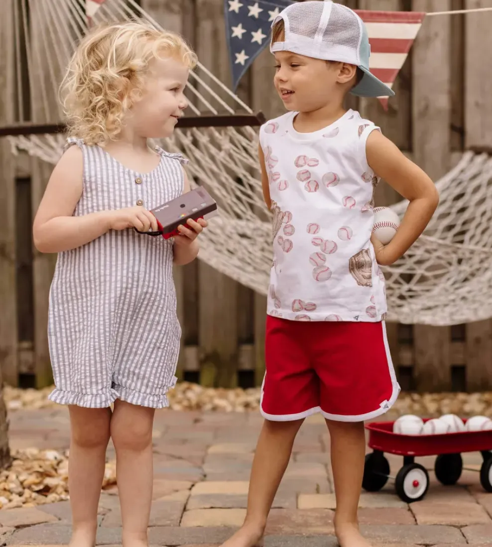 Burt's Bees Baby Burt's Bees Organic Seersucker Romper New