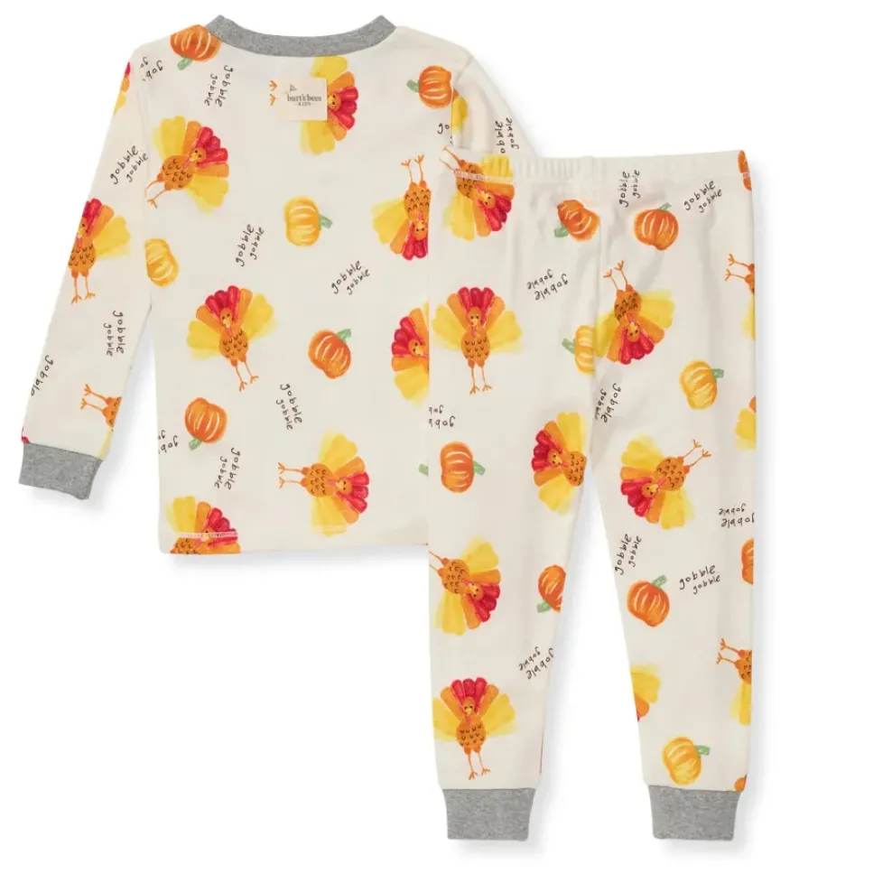 Burt's Bees Baby Burt's Bees Organic Snug Fit Two-Piece Pajamas Turkey Gobble Sale